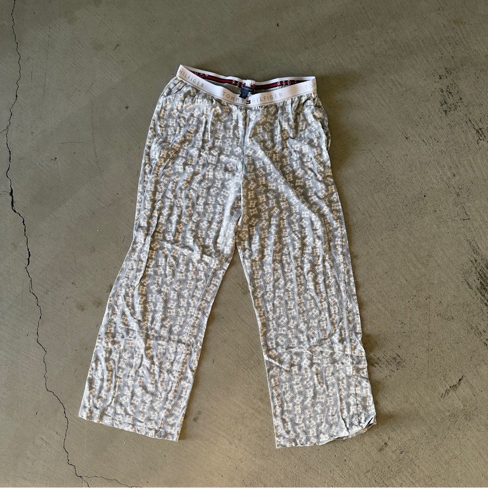 Tommy Hilfiger / women’s logo pajama pj pants / gray / size small